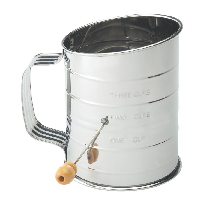 Mrs. Anderson's Crank Flour Sifter SS, 5 Cup